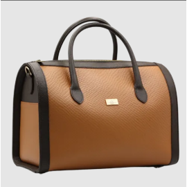 Duffle Leather Bag Brown EBL287