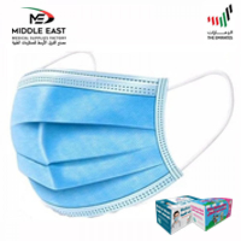 Medical Face Mask - 3 Ply Blue / Sky Blue ( 40 Packs Per Carton )