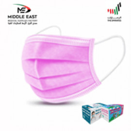 Medical Face Mask - 3 Ply Pink ( 40 Packs Per Carton )