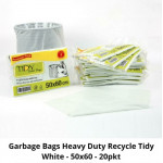 Recycle White Tidy Trash Bag 50 X 60  ( 20 Packet )