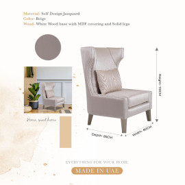 Modern Style, Elegant and Durable Sofa (1 Seater, Design11, Beige)