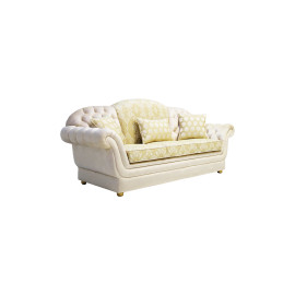 Modern Style, Elegant and Durable Sofa (3-Seater, Design12, Beige+Light Green)