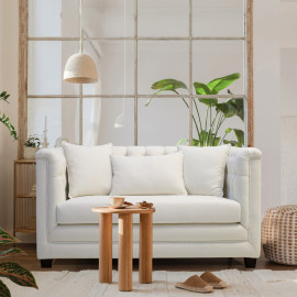 Modern Style, Elegant and Durable Sofa (2-Seater, Design13, Off-White)