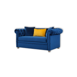 Classic Design Modish Touch Sofa (2-Seater, Design2, Navy Blue)