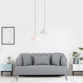Modern Style, Elegant and Durable Sofa (2-Seater, Design3, Light Blue Grey)