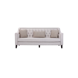 Modern Style, Elegant and Durable Sofa (3-Seater, Design6, Silver Grey)