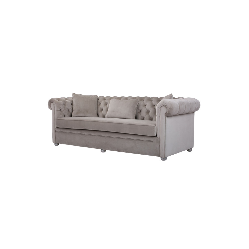 Modern Style, Elegant and Durable Sofa (3-Seater, Design8, Grey)