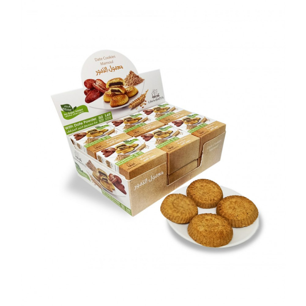 Date Cookies Mamoul ( No Added Sugar ) 600 Grams ( Snack Box ) Sinaha Platform