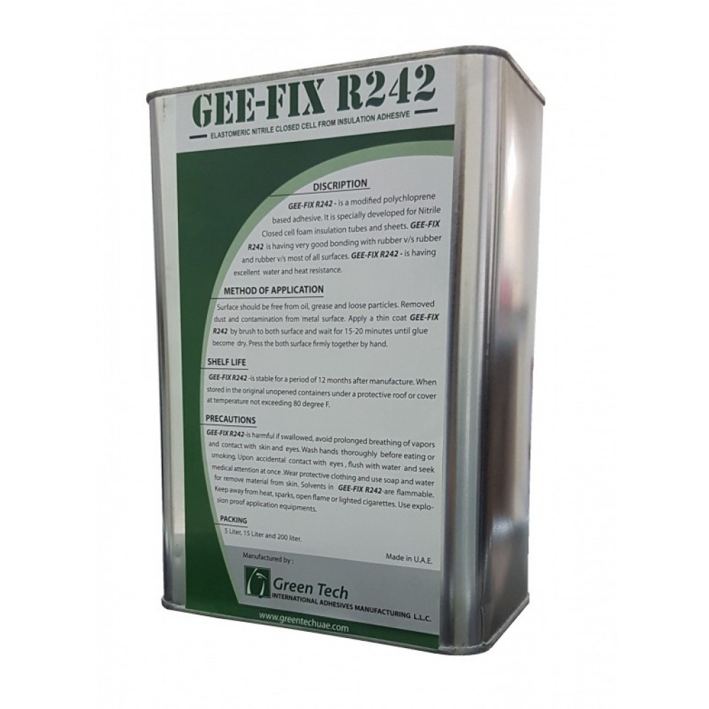 GEE FIX R242 (Elastomeric Nitrile Closed cell foam Insulation Adhesive)