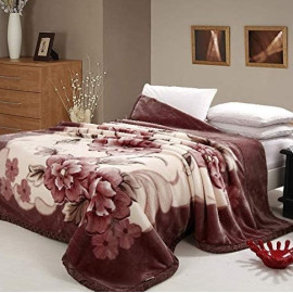 Oxygen Raschel Blanket Embossed Double Size 2 ply ( 200 X 240 CM 3.5 KG )