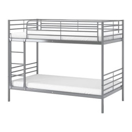 Metal Bunk Bed silver-190cm X 90cm X 90cm