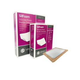 Silfoam Border Dressing 10 X 10 CM ( 10 Pieces Per Box)