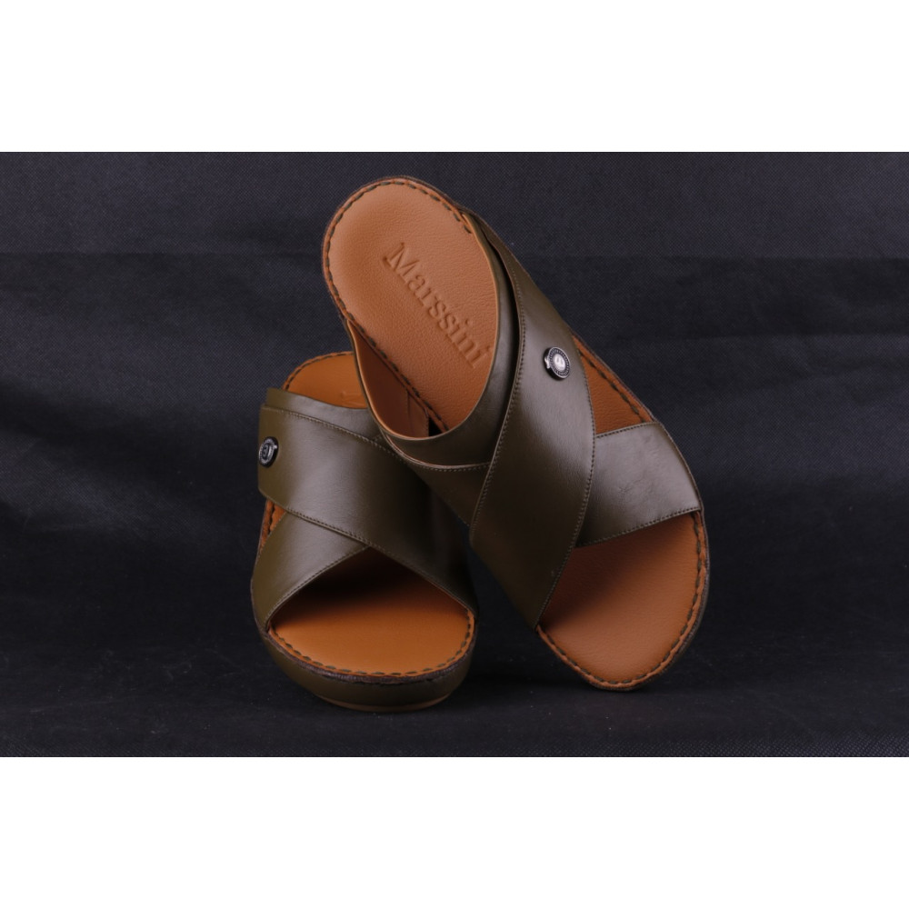 Leather Arabic Sandals Brown
