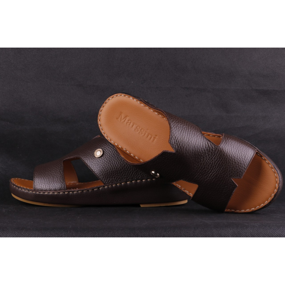 Leather Arabic Sandals Brown2