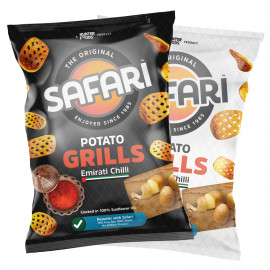 Safari Potato Grills – Emirati Chilli 60 grams (16 pieces per carton)