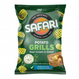 Safari Potato Grills – Sour Cream & Onion 60 grams (16 pieces per carton)