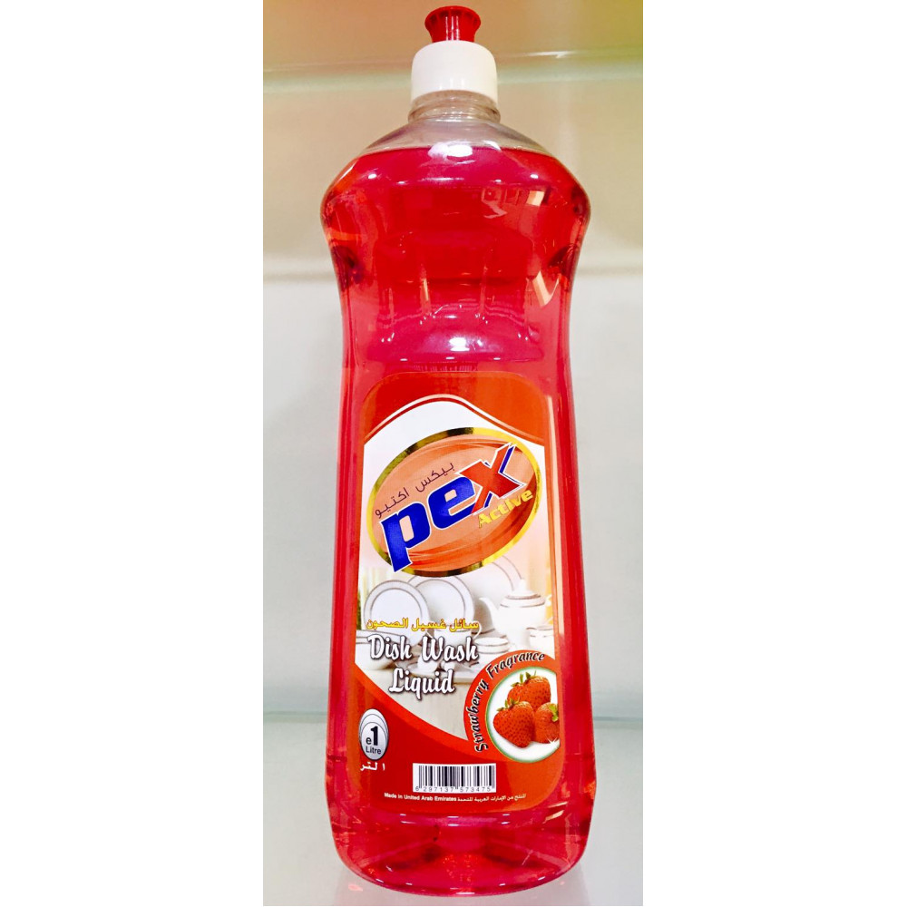 Pex Active Dish Wash Liquid Strawberry 1 Liter ( 12 Pieces Per Carton )