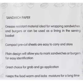 Sandwich Paper White 800 Sheets (10 Packs Per Carton)