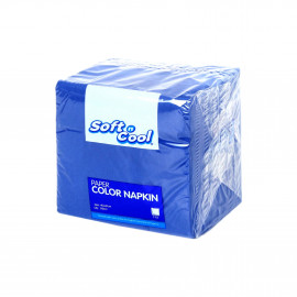 SOFT N COOL COLOURED BLUE NAPKIN 40 X 40 CM 50 PIECES (24 PACKET PER CARTON)