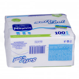 SOFT N COOL PAPER FOLDED DINNER NAPKIN 30 CM1 PLY 100 PIECES (40 PACKETS PER CARTON)