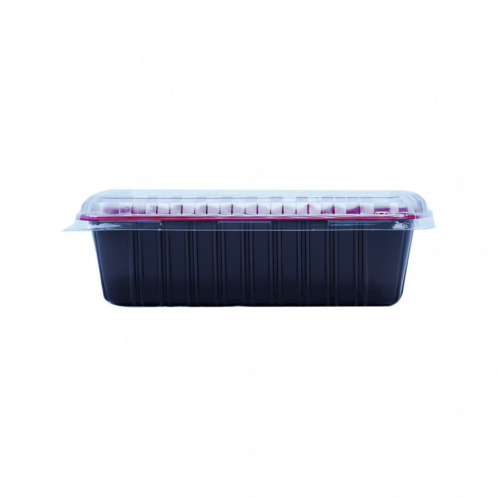 RED & BLACK BASE CONTAINER 1000 ML WITH LIDS (300 PIECES PER CARTON)