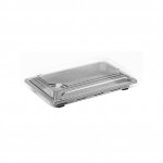 BLACK SUSHI CONTAINER 215 X 136 X 21 MM BASE WITH LID (500 PIECES PER CARTON)