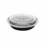 BLACK BASE ROUND CONTAINER 12 OZ BASE WITH LID (300 PIECES PER CARTON)