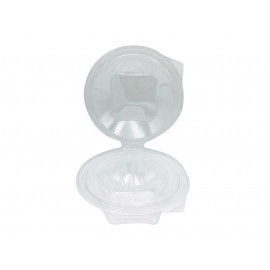 ROUND CLEAR SALAD BOWL 18 OZ WITH HINGED LID (300 PIECES PER CARTON)
