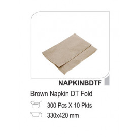BROWN NAPKIN DT FOLD (3000 PIECES PER CARTON)