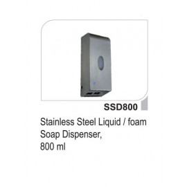 STAINLESS STEEL LIQUID/FOAM SOAP DISPENSER 800 ML CAPACITY 1 PIECE