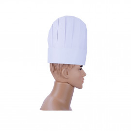 PAPER CHEF HAT 11 INCH LARGE 50 PIECES (5 PACKETS PER CARTON)