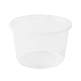 DELI CONTAINER WITH LID FLAT ROUND 16OZ - PET | 500 PIECES