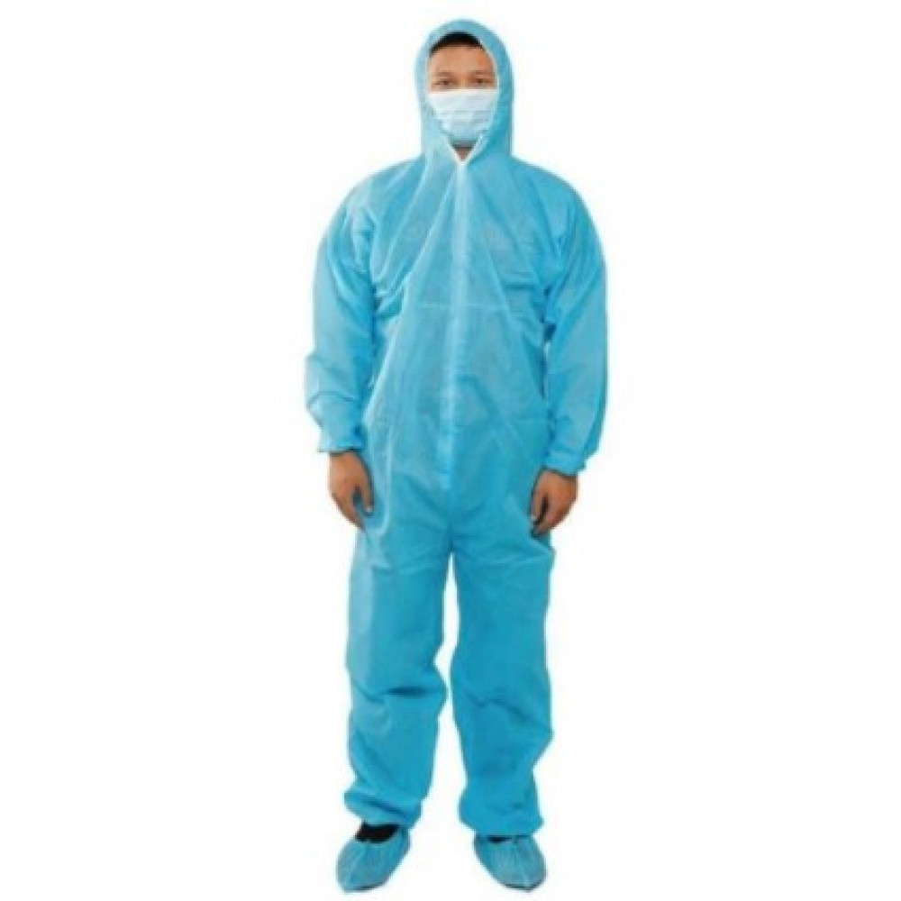 NON-WOVEN COVERALL WITH HOOD + SHOE COVER | 1 SET
