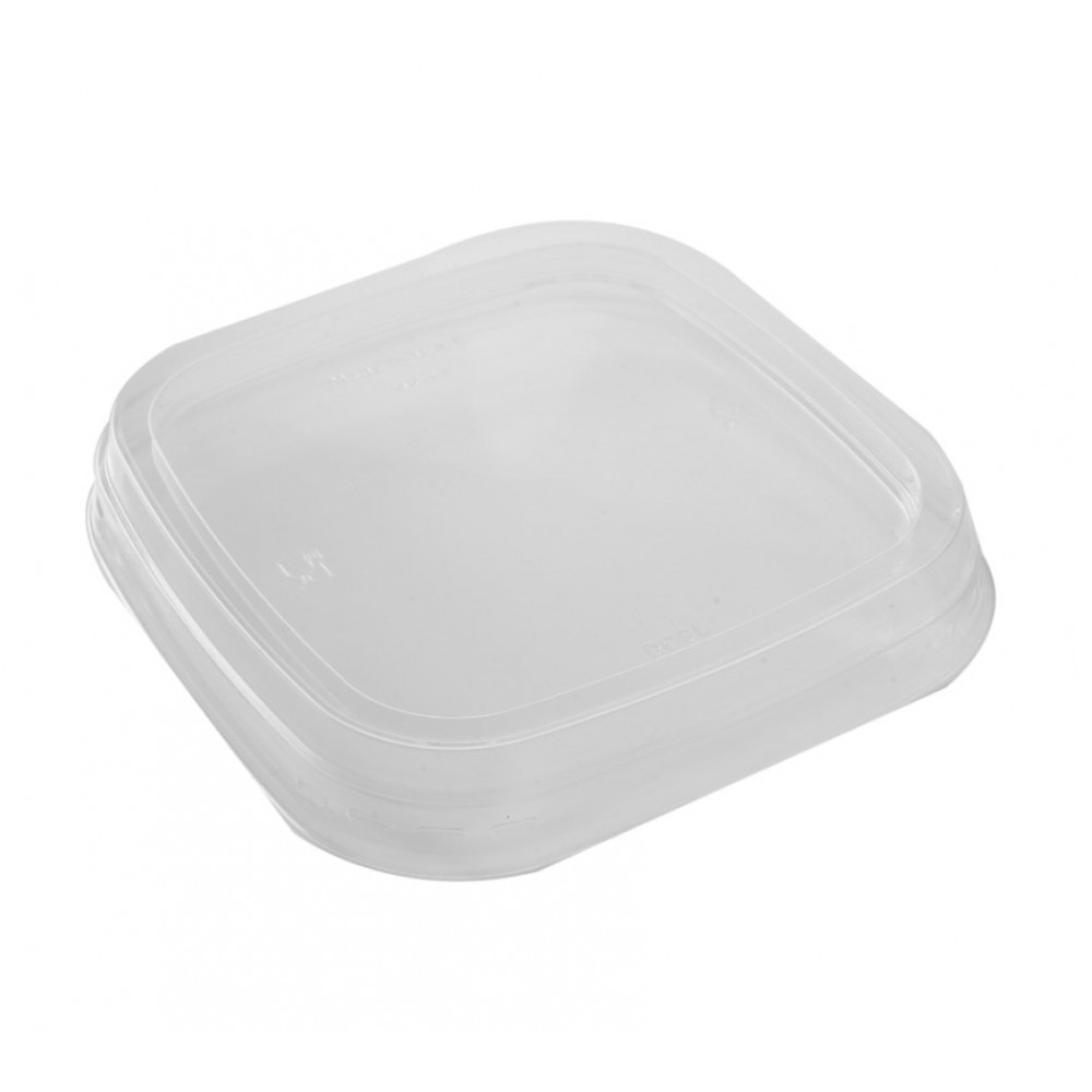 FLAT LID FOR DELI SQUARE CONTAINER PET CUPS | 500 PIECES