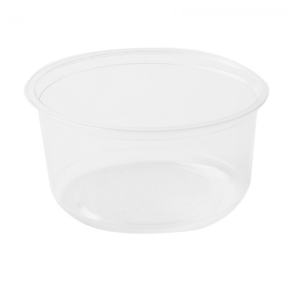 DELI CONTAINER WITH LID FLAT ROUND 12OZ - PET | 500 PIECES