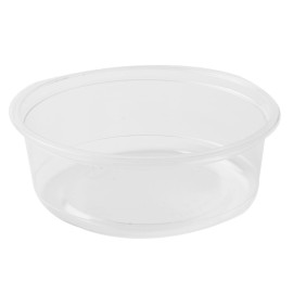 DELI CONTAINER WITH LID FLAT ROUND 8OZ - PET| 500 PIECES