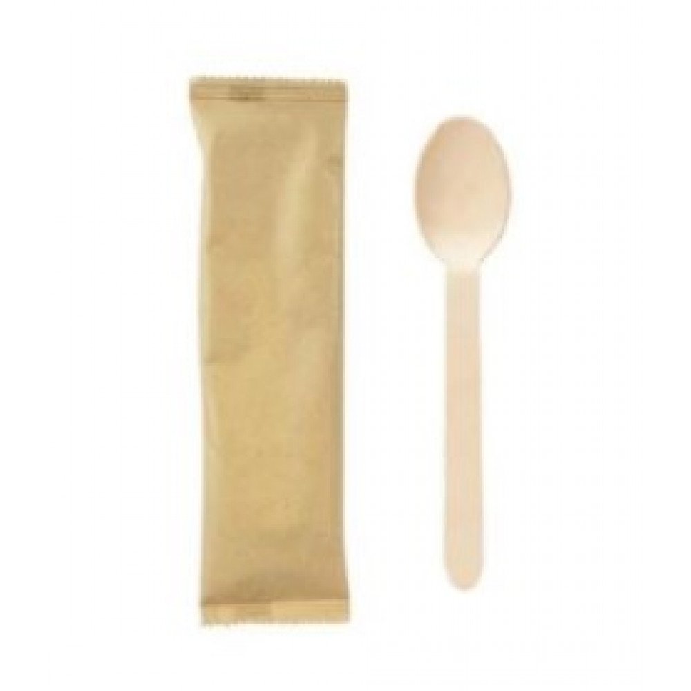 WOODEN SPOON INDIVIDUALLY WRAPPED | 500 PIECES