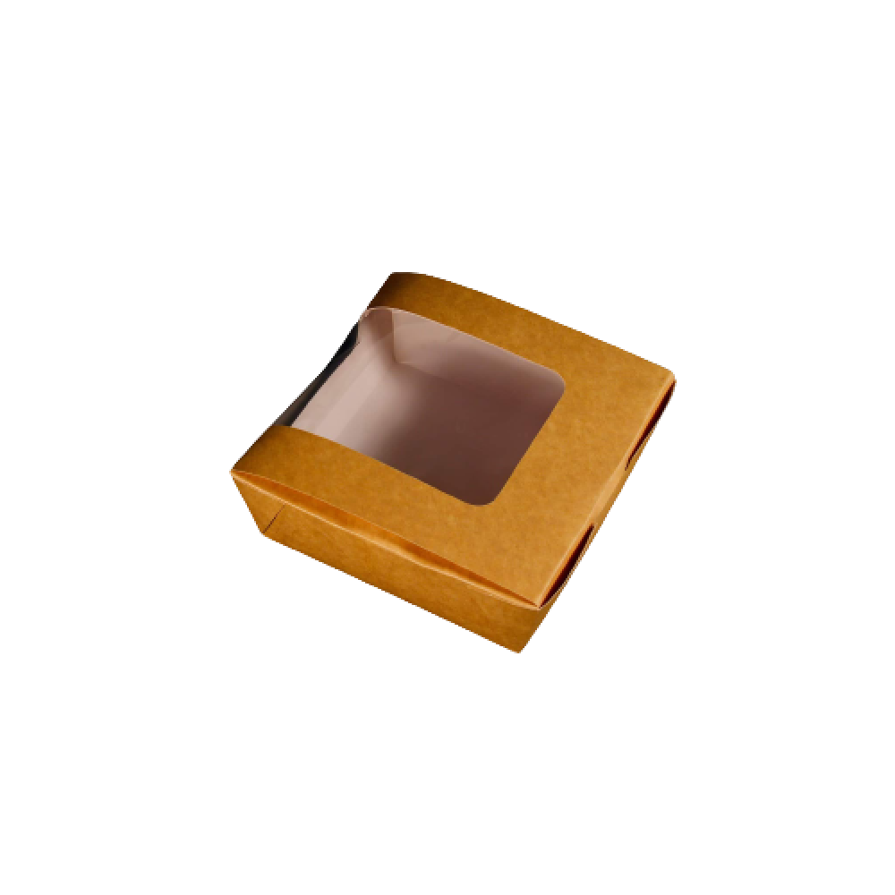 KRAFT SALAD BOX WITH WIDER WINDOW (250 PIECES PER CARTON)