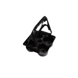 4 CUP PLASTIC CARRIER BLACK (250 PIECES PER CARTON)