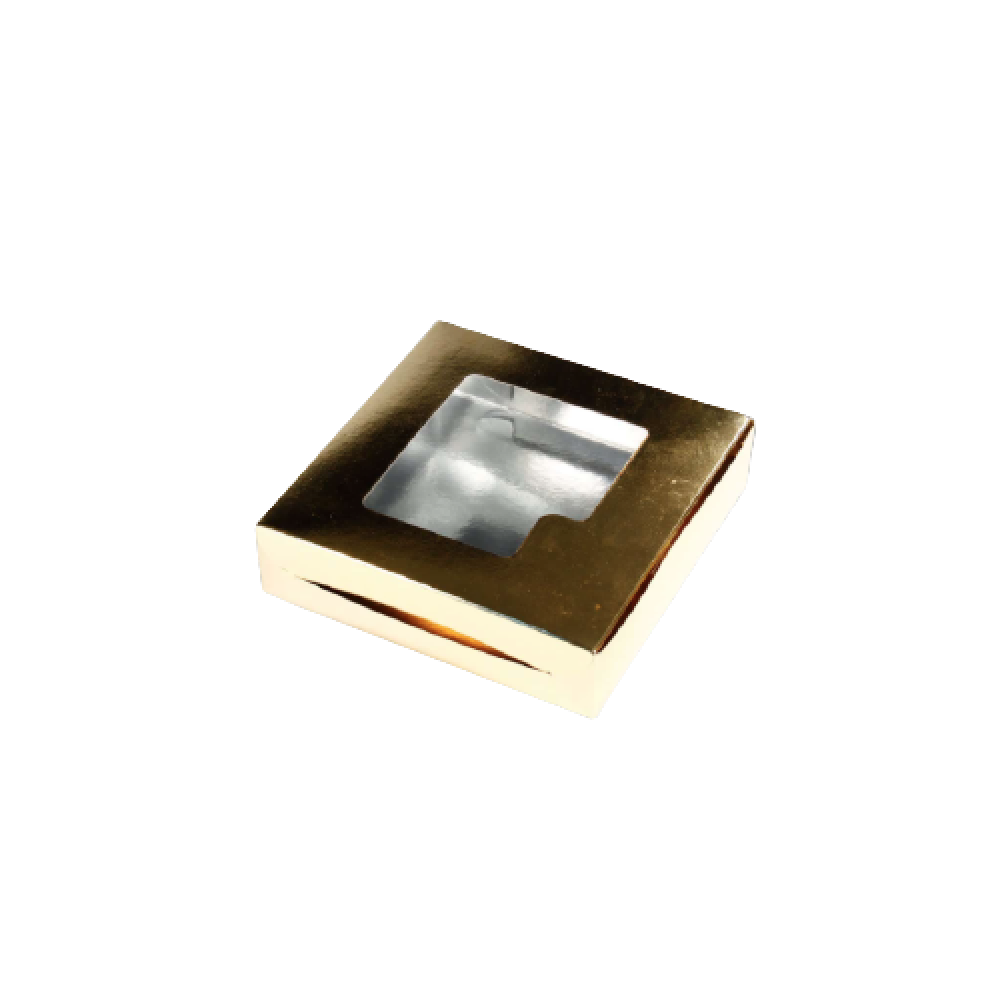 SWEET BOX ALUMINIUM GOLDEN 20X20 CM (250 PIECES PER CARTON)