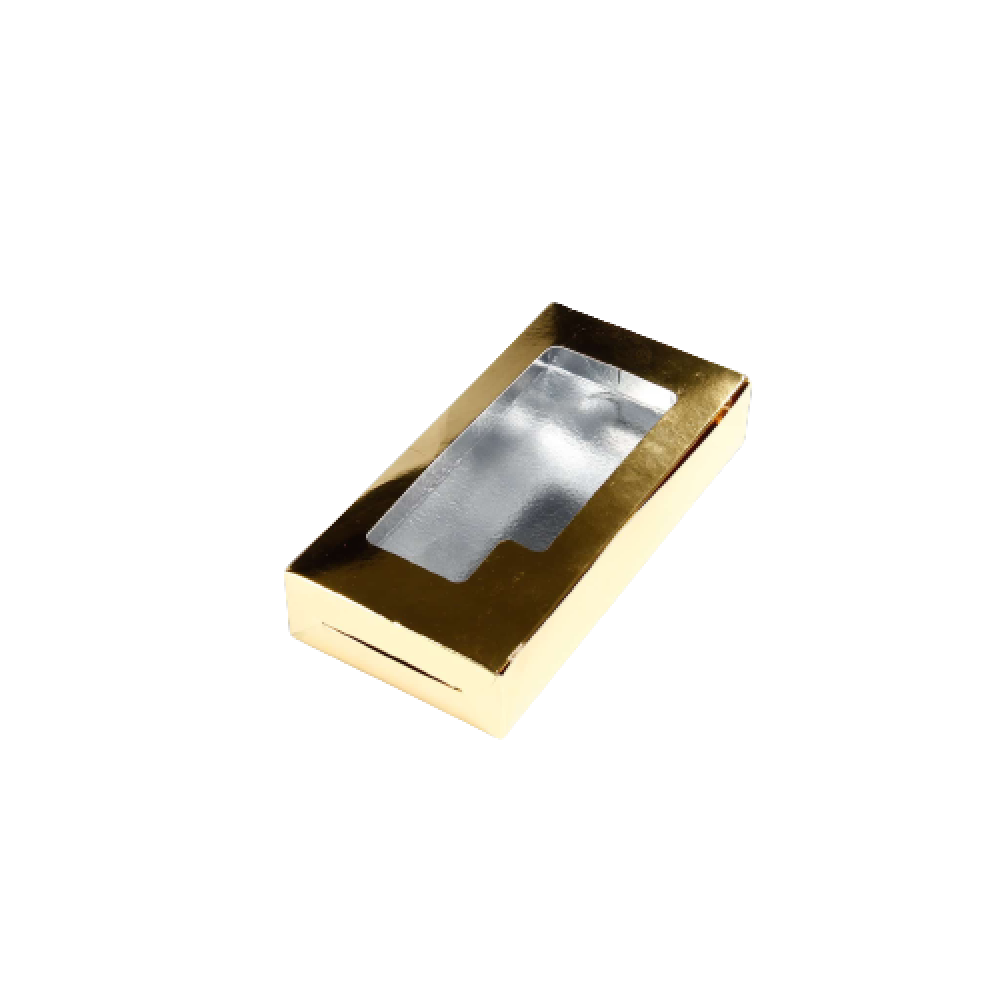 SWEET BOX ALUMINIUM GOLDEN 25X10 CM (250 PIECES PER CARTON)