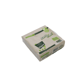SOFT N COOL PAPER FOLDED BROWN NAPKIN 40 X 40 CM (2000 PIECES PER CARTON)