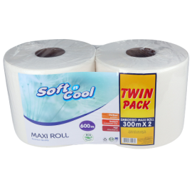 SOFT N COOL TWIN PACK MAXI ROLL 300 METER 2 PIECES (3 PACK PER CARTON)