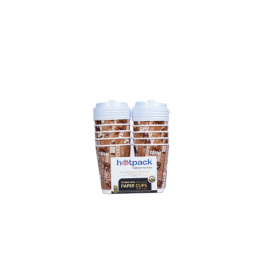 DOUBLE WALL CUP 12 OZ+LID-10 PIECE ( 20 Packs Per Carton )
