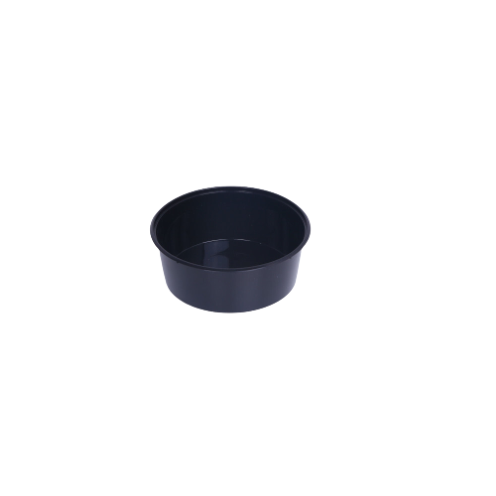 BLACK MICROWAVE CONTAINER WITH LID 250ML (500 PIECES PER CARTON)