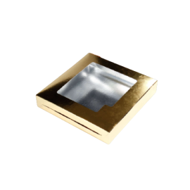 SWEET BOX ALUMINIUM GOLDEN 25X25 CM (250 PIECES PER CARTON)