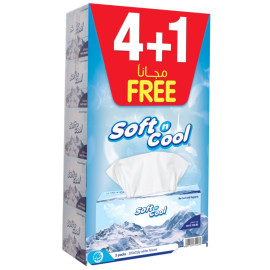 SOFT N COOL TISSUE 200PULLS  4+1 BOX FREE ( 5 X 6 Per Carton )