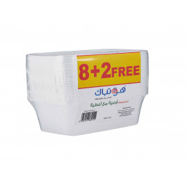 MICROWAVE CONTAINER 750ML+LID 8+2 FREE