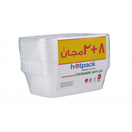 MICROWAVE CONTAINER 750ML+LID 8+2 FREE