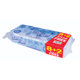 SOFT N COOL TOILET ROLL 400SHEETS 8+2 ROLLS FREE (10 Packs per Carton)
